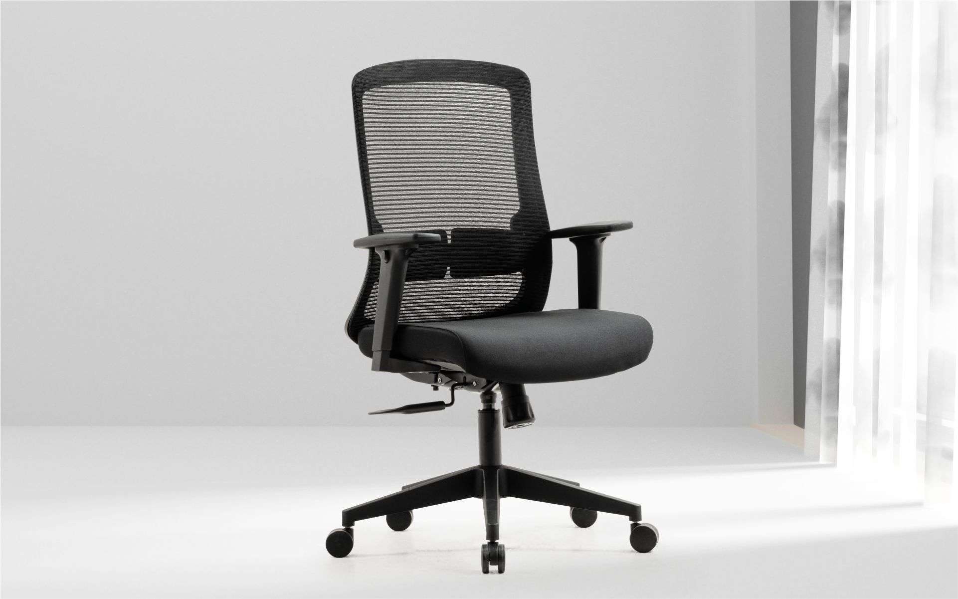 Mustang Mid Back Chair - Black