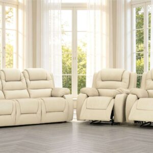 Sinclair Fabric Sofa Set With 2 Recliners